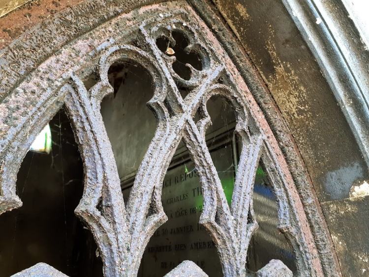 Door to a mausoleum, Père Lachaise cemetery Paris