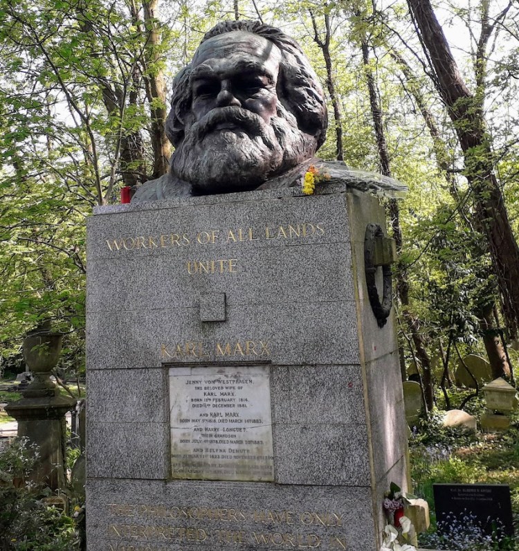 Karl Marx's grave, Highgate Cemetery, London