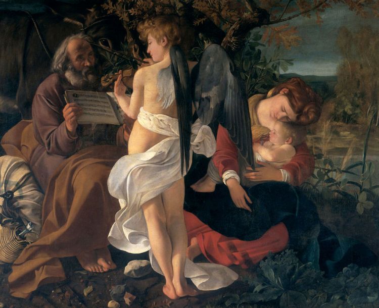 Caravaggio, Rest on the Flight into Egypt 