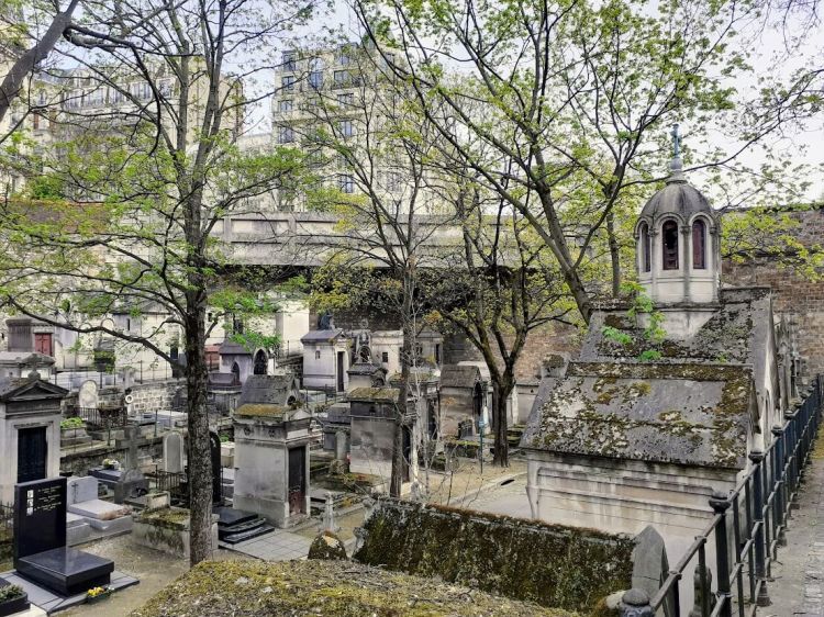 View of Montmartre Cemetery, Paris